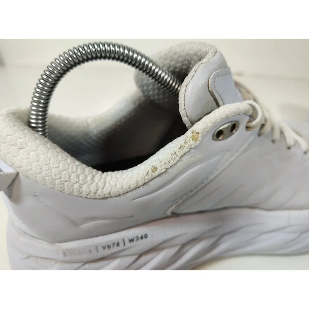 Hoka One One Bondi SR Slip Resistant Shoes Womens 9 White Leather 1110521 Flawed - Picture 5 of 12